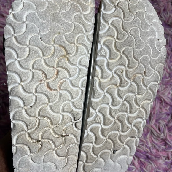 Birkenstock Arizona Soft Footbed Women Size 40 Leather Silver Metallic Sandals - Picture 6 of 8